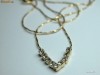 COLIER PLACAT CU AUR GALBEN DE 18 K CU ZIRCONIU ALB