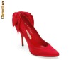 ELEGANTI !Pantofi  Buffalo ,rosi,  saten , (6274-298 PANTOF RED) - 40% REDUCERE