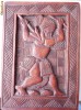Sculptura in lemn exotic , razboinic incas , provenind din Mexic