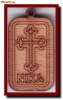 Pandantiv religios sfintit, gravura in lemn (tip cruce)