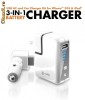 Incarcator 3 in 1 iPhone/iPod - retea, auto si baterie de urgenta - Macally POWERGO