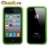BUMPER SILICON IPHONE 4 4G GREEN!HUSA TOC CARCASA!REZISTENTA