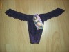 BIKINI MOV CU VOLANE DIN DANTELA