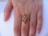Inel aur galben 14K, 2.9g, ornat cu 9 GRANATE marquise de 5 mm (1.75ct)