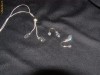 Set lantisor cu cercei cu pietre Swarovski