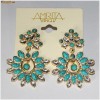 *** Cercei AMRITA SINGH, Dama / Femei, Suflat cu AUR 18K, Bijuterie Indiana, 100% AUTENTIC, ERC 6794 ***