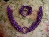 SET HAND MADE - MARGELE VIOLET