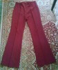 Pantaloni lungi de dama, rosu burgundy, masura 40, de la ALIA BASICS, pentru primavara/toamna, usor evazati