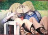 PICTURA  ULEI PE PANZA COPII 1987 de NICOLAE CRACAN 67/49 CM