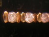 Cercei din aur galben cu cate 3 diamante naturale, 0.20ct