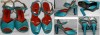 REDUCERE :Sandale vintage turquoise Yves Saint Laurent anii'70