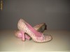 Pantofi deosebiti dama roz din din material marimea 38,5