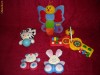 Set 5 jucarii zornaitoare pentru carucior  6 luni +