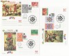 RFL 2000 ROMANIA set 3 carti postale Jamboreea Anglia cu stampile speciale si vignete omagiul cercetasilor in Primul Razboi Mondial