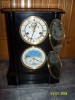 Ceas de marmura mecanic tip pendula cu batai si calendar 47 cm h