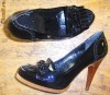 pantofi eleganti GUCCI ORIGINALI piele lacuita negri