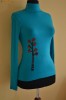 Bluza dama pictata manual. Produs handmade. Haine pictate UNICAT