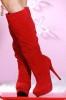 CIZME IMITATIE PIELE CAPRIOARA SUPERBE(culoarea ROSU)