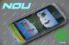 Husa Silicon GeL Nokia C5-03 NOU de CaLiTaTE Spate ALb Mat cu Laterala Transparenta Lucioasa Model Deosebit