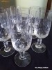 Set pahare cristal Boemia superbe, gravate manual
