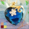 ABSOLUT SUPERB !!! - SUPER OKAZIE !!! - Pandantiv Royal Blue Saphire (30 mm * 28 mm) &amp; Topaze si placat cu aur de 18k