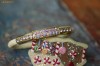 BRATARA DIN PIELE NATURALA BEJ CU PIETRE SWAROVSKI, PLACATA CU AUR!