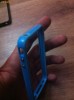 bumper iPhone 4 4g bleu bleo cu BUTOANE METALICE