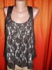 Top dantela decupat la spate cerculete