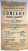 PLIANT VECHI , CONCERT DE piano si canto, Dsoara AGLAIA IONESCU, 1910, RARITATE!
