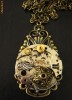 Colier steampunk cu lant lung (realizat din piese de ceas) Unicat