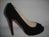 PANTOFI  CHRISTIAN  LOUBOUTIN DIN PIELE CAMOSCIO