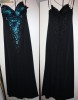 rochie lunga eleganta ocazie voal negru albastru corset adaptabil 450 lei
