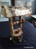 Fantana din lemn si canita portelan pictat, lucrate manual, vechi de 35-40 de ani
