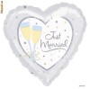 Balon folie metalizata JUST MARRIED CHAMPAGNE