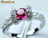 Inel placat cu aur alb 14k