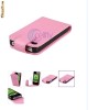 Toc din piele roz iphone 4 poze reale + folie protectie