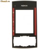 Carcasa fata Nokia X3 neagra - rosie Originala