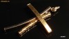cruciulita aur 18K  pandantiv aur 18K medalion aur 18K