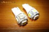 bec led T10 W5W leduri pozitie 5 smd 5050 alb, pozitie, interior sau numar, led-uri, becuri led, lumini masina
