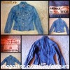 GEACA SCURTA CAMBRATA de BLUGI DENIM BLUE JEANS tip SACOU DAMA 6 PENSE 2 BUZUNARE firma PACIFIC 100% BUMBAC