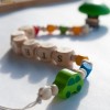 Snur de suzeta verde personalizat cu numele lui bebe