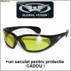 Ochelari de soare INDESTRUCTIBILI Hercules, lentile galbene, produsi de Global Vision - SUA ; Cadou : un saculet pentru protectie !
