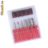capete freza set 6 buc + smirghel, unghii false, freze diamant pentru pila electrica