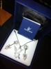 Set Swarovski Original 100% lant pandantiv si cercei Disney Tinker bell