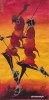 Tablou in ulei pe panza Maasai din Africa M79391 79cm x 39cm