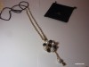 Lantisor CHANEL cu perle albe & negre! Replica! Saculet negru CHANEL gratuit!