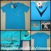 TRICOU cu MANECA SCURTA BARBATESC TURCOAZ cu ANCHIOR DUBLU firma BURBERRY ORIGINAL model NOU 2012 100% BUMBAC TRICOURI BLUZE BARBATESTI