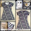 ROCHIE DECOLTATA MANECA SCURTA de firma BURBERRY fond GRI made in GREAT BRITAIN 100% BUMBAC ELASTICIZAT model NOU 2012 ROCHII BRAND