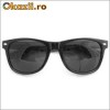 Ochelari Wayfarer Nerd - lentile black inchise, unisex replica ray ban
