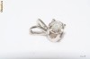 Pandant superb din aur alb 14k si solitaire de 0,12 carate (LM44)